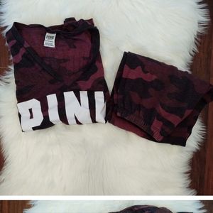 PINK Camo Jogger Set